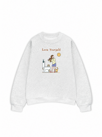 Áo Sweater Nỉ Hai Da Everyday Diary Love Yourself