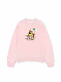 Áo Sweater Nỉ Hai Da Everyday Diary Sách Cà Phê Và Mèo