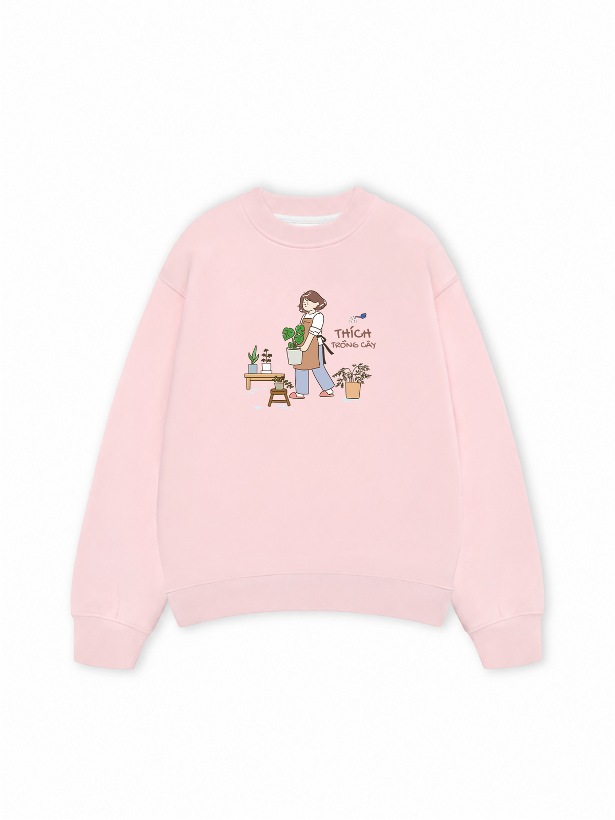 Áo Sweater Nỉ Hai Da Thích Trồng Cây
