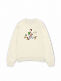 Áo Sweater Nỉ Hai Da Thích Trồng Cây