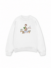 Áo Sweater Nỉ Hai Da Thích Trồng Cây
