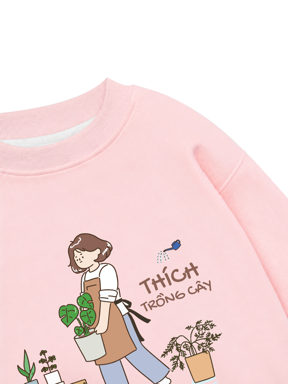Áo Sweater Nỉ Hai Da Thích Trồng Cây