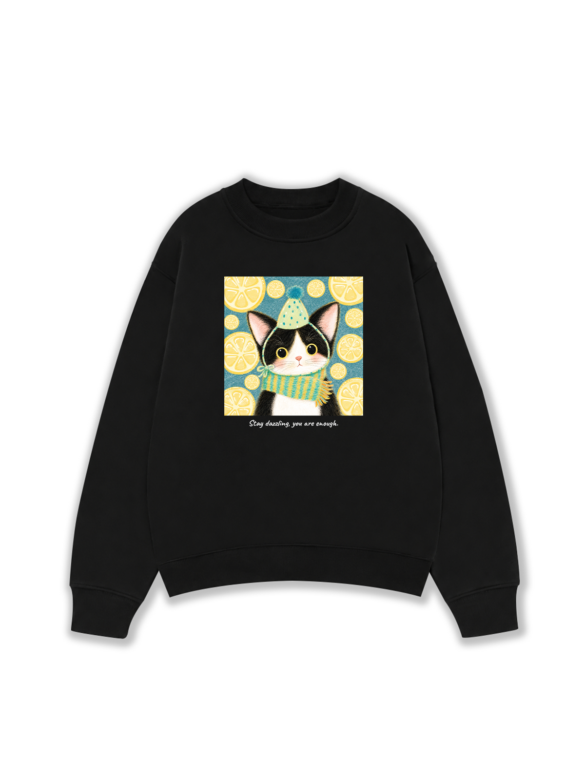 Áo Sweater Nỉ Hai Da Lemon Reverie Meow