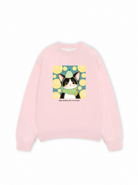 Áo Sweater Nỉ Hai Da Lemon Reverie Meow