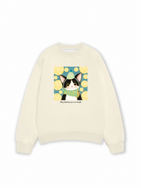Áo Sweater Nỉ Hai Da Lemon Reverie Meow