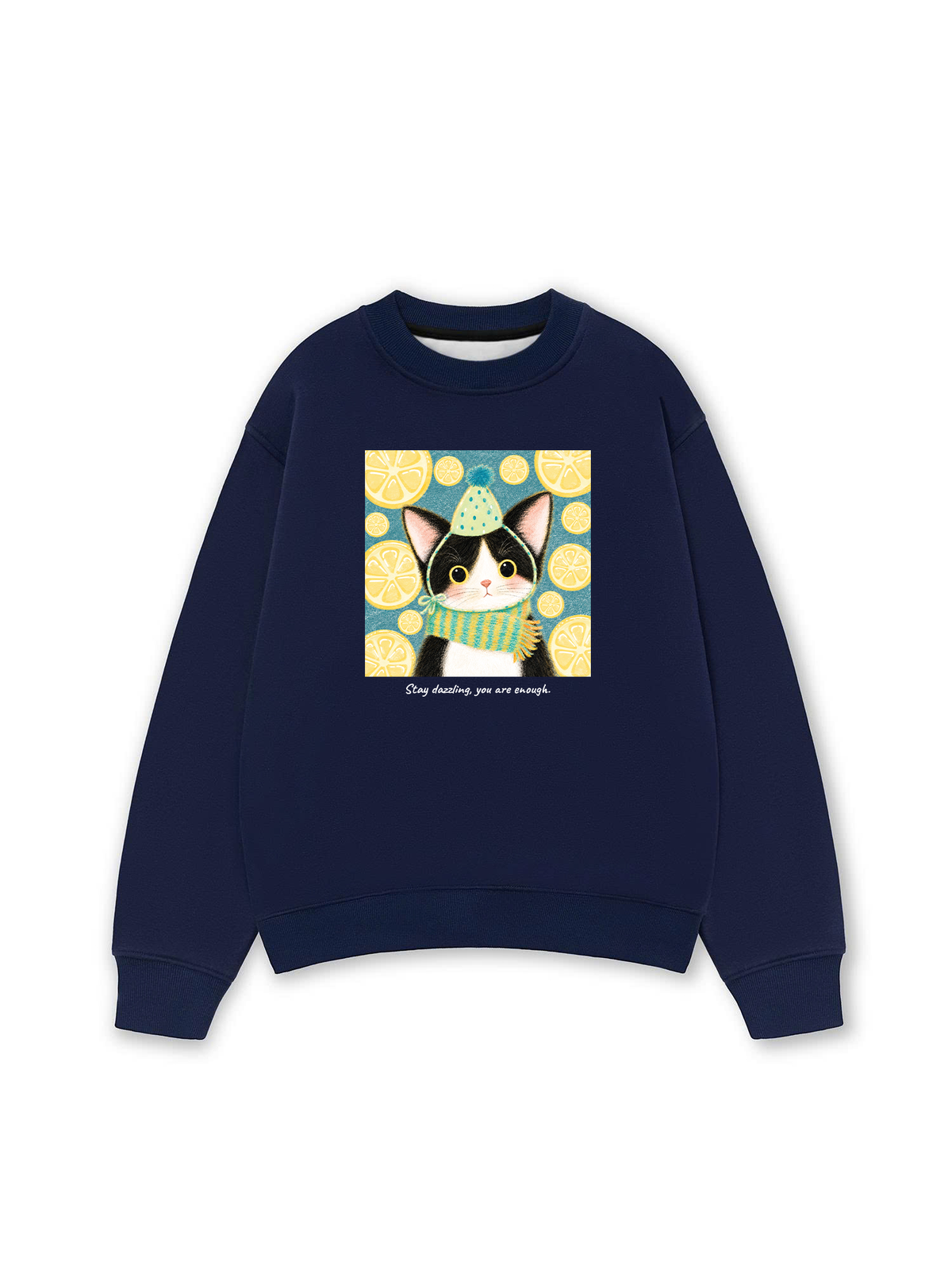 Áo Sweater Nỉ Hai Da Lemon Reverie Meow