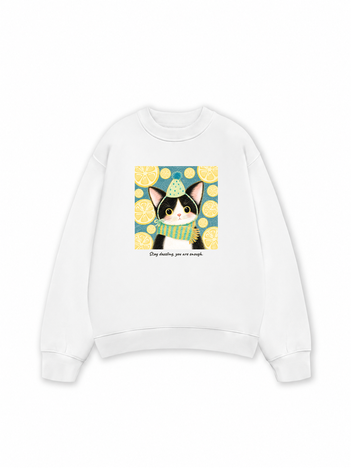 Áo Sweater Nỉ Hai Da Lemon Reverie Meow