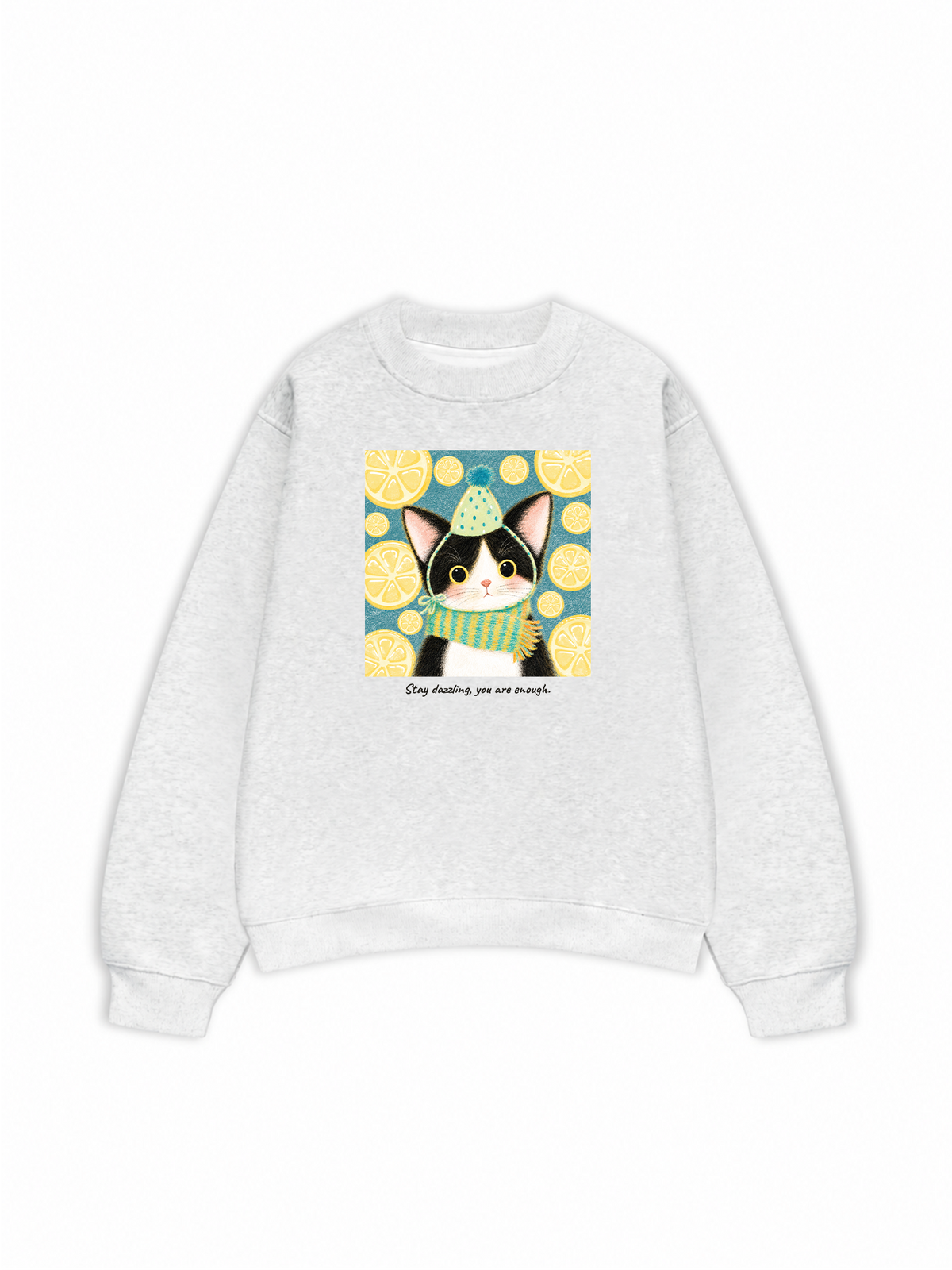 Áo Sweater Nỉ Hai Da Lemon Reverie Meow