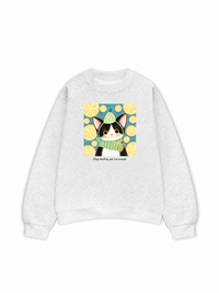Áo Sweater Nỉ Hai Da Lemon Reverie Meow