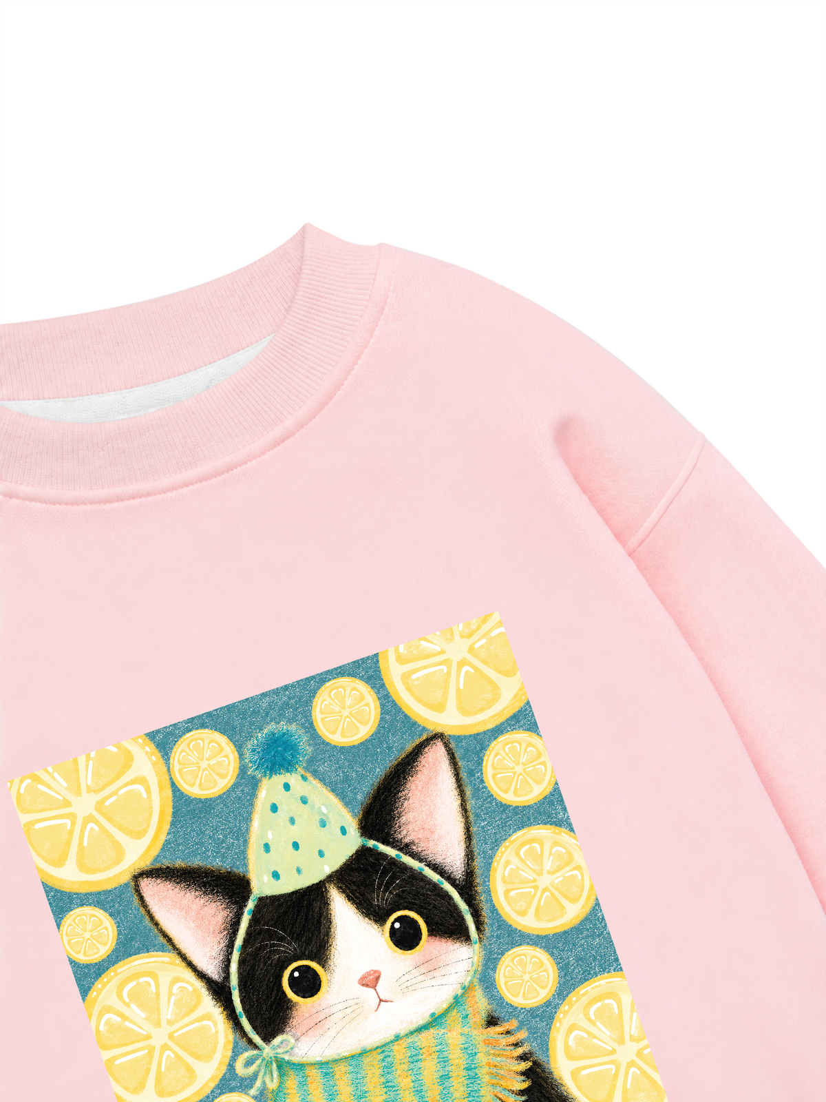 Áo Sweater Nỉ Hai Da Lemon Reverie Meow