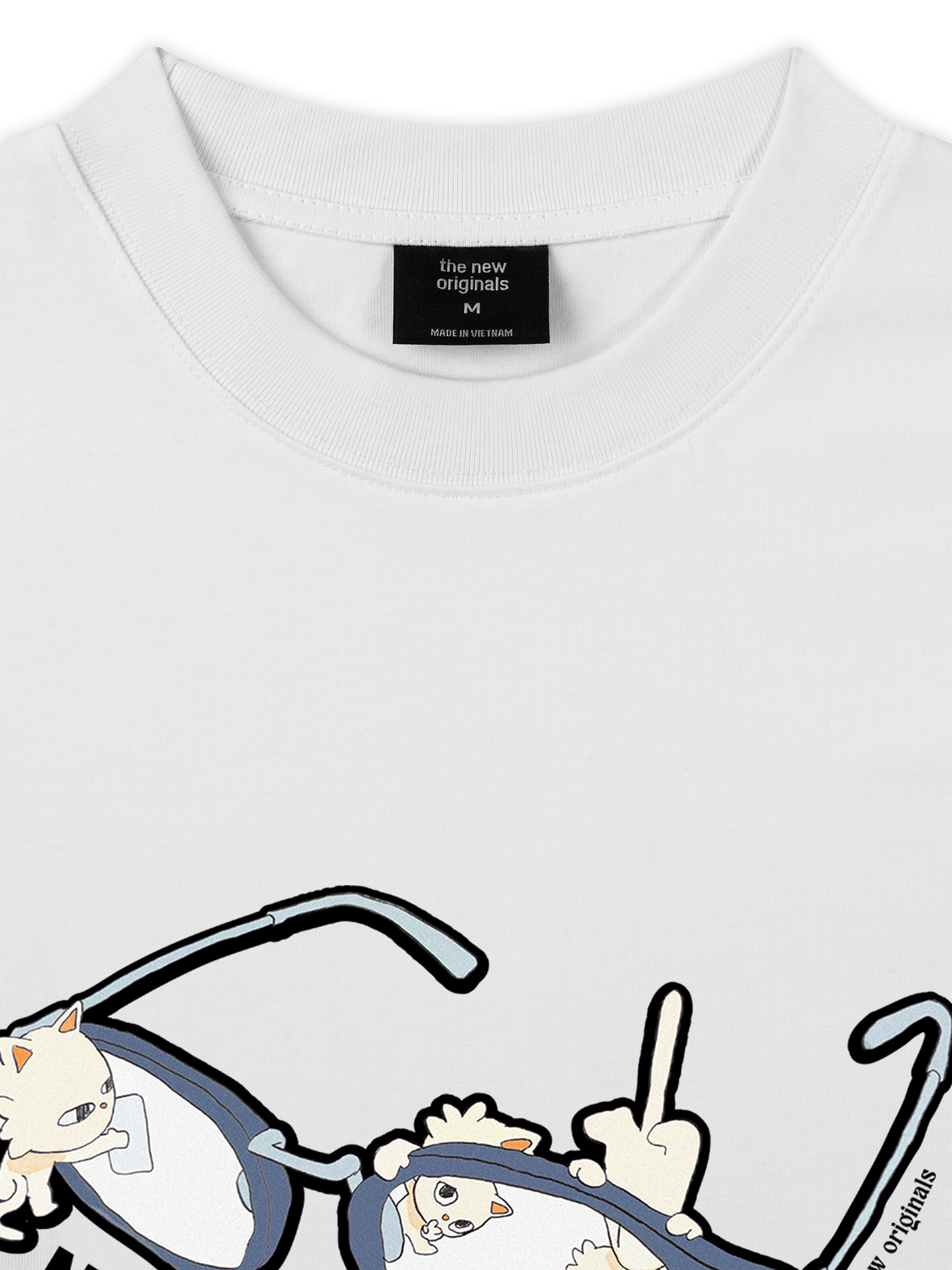 Áo Thun Relaxed Fit Hội Mèo Đeo Kính