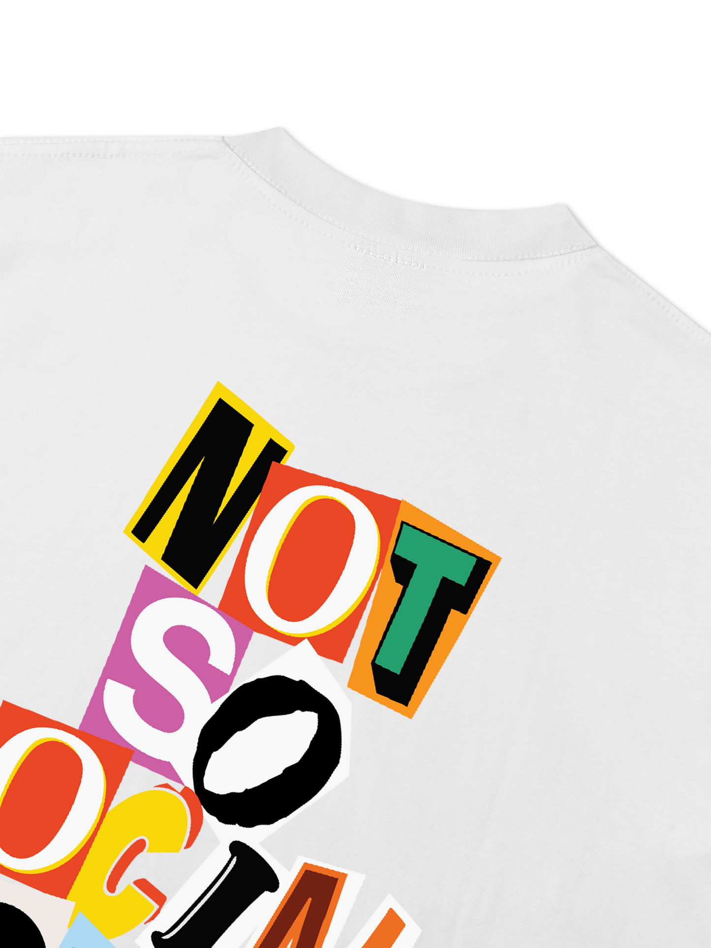 Áo Thun Relaxed Fit Not So Social Today Scrapped Notes