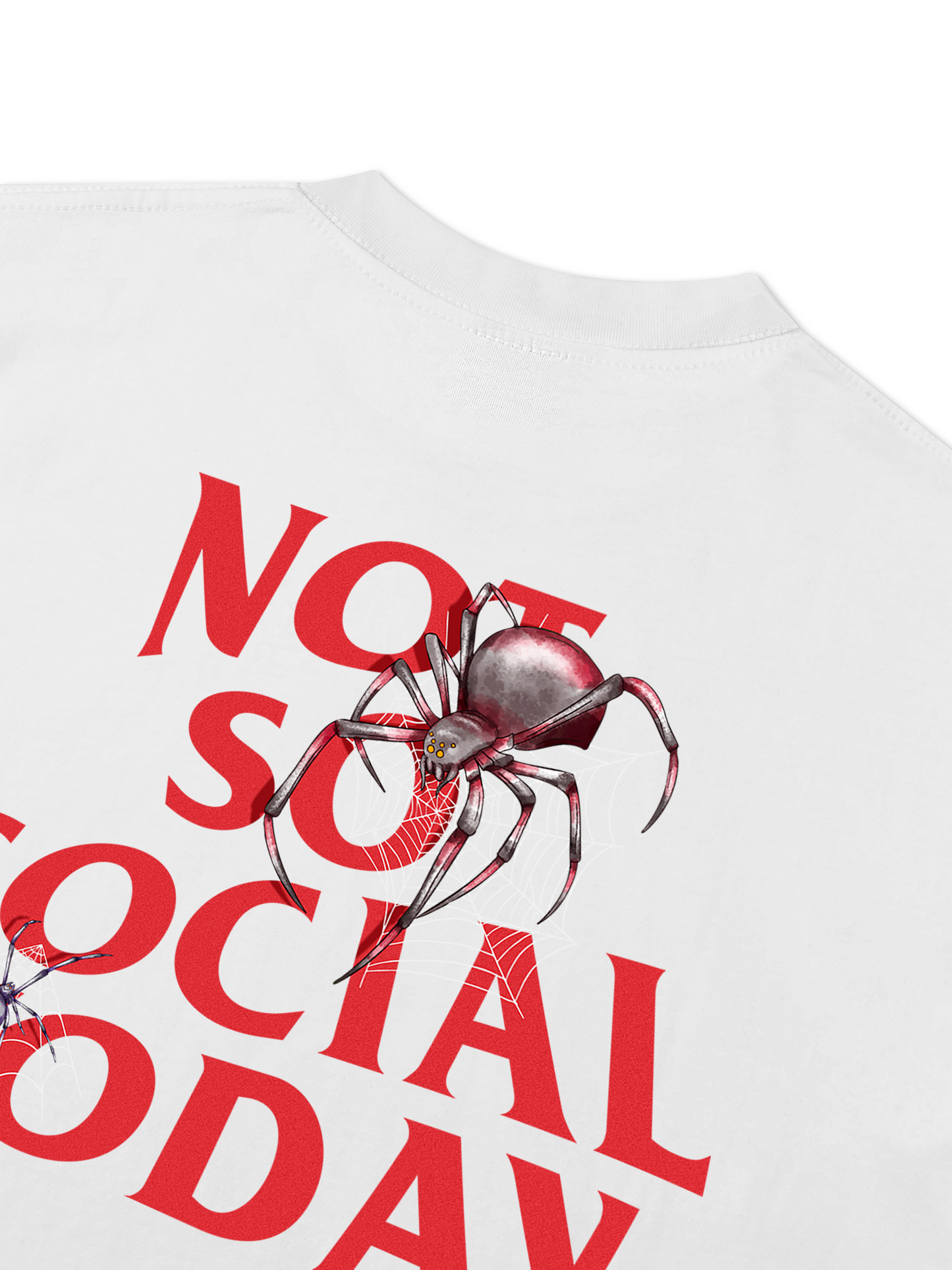 Áo Thun Relaxed Fit Not So Social Today Spider Webs
