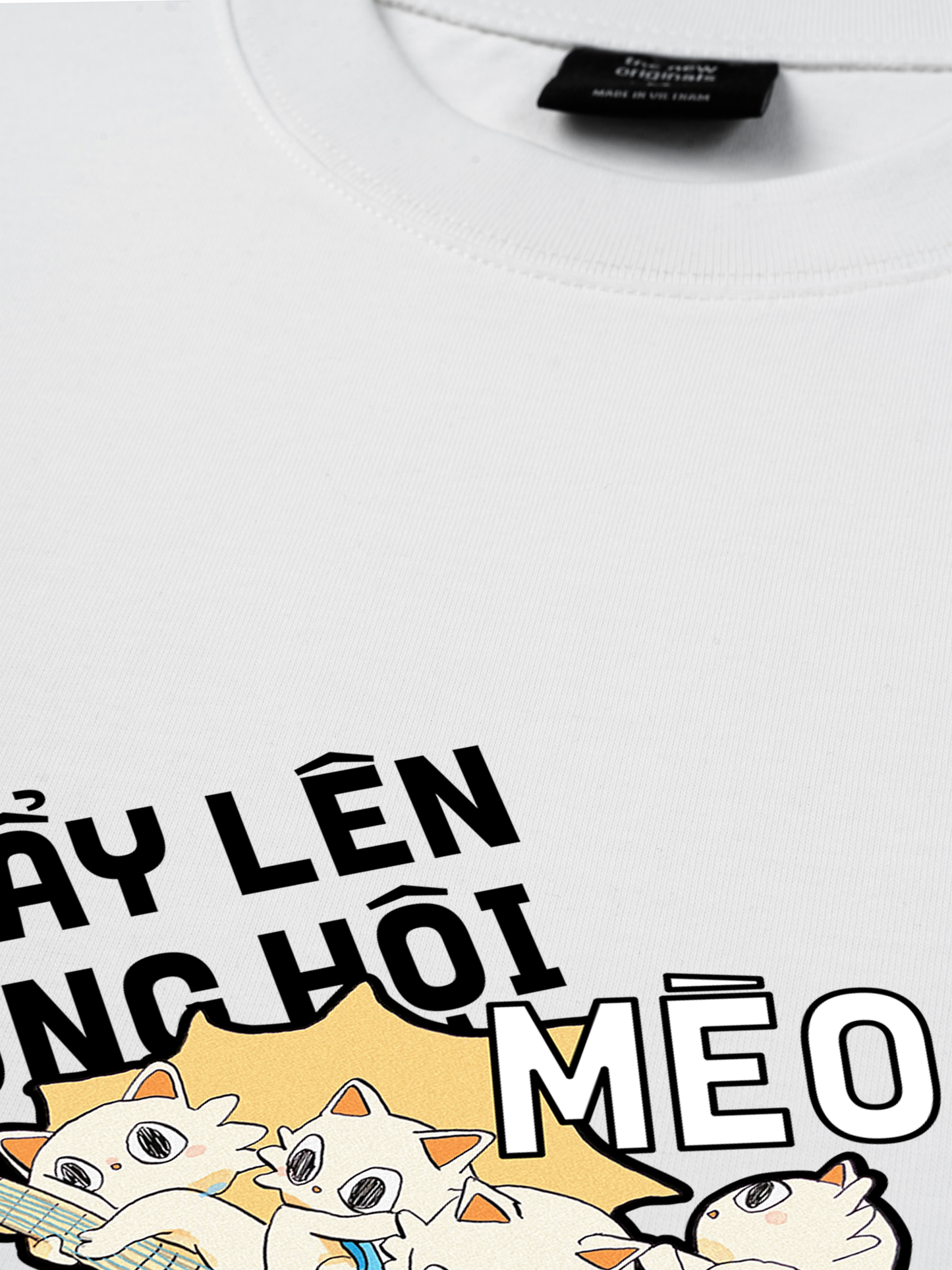 Áo Thun Relaxed Fit Quẩy Lên Cùng Hội Mèo