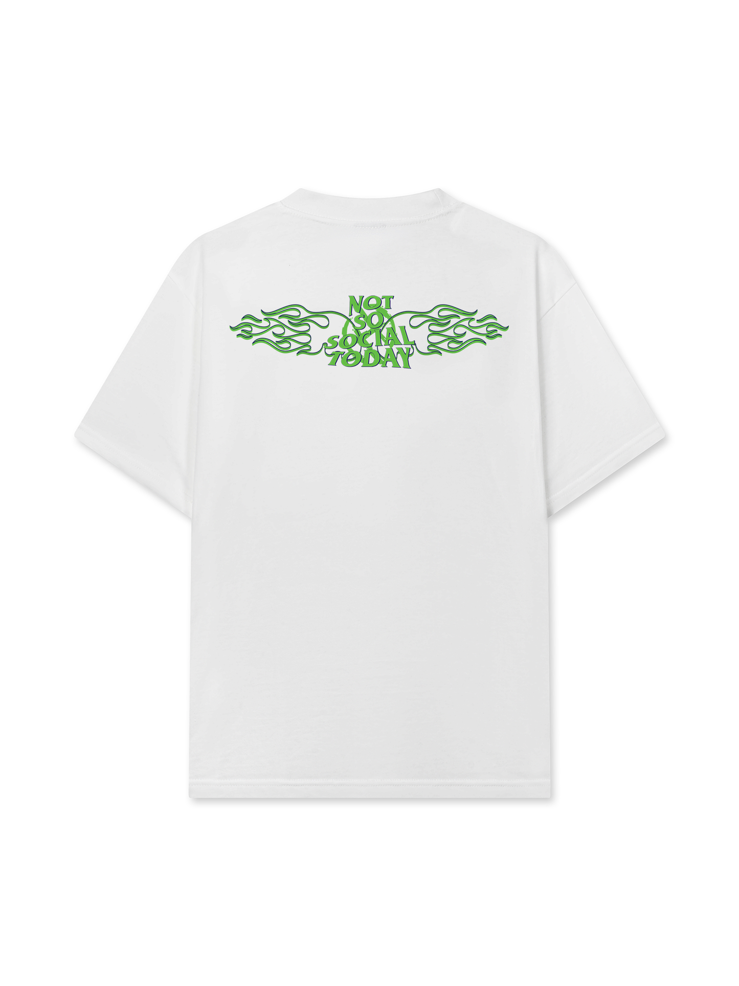 Áo Thun Relaxed Fit Not So Social Today Green Fire