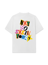 Áo Thun Relaxed Fit Not So Social Today Scrapped Notes