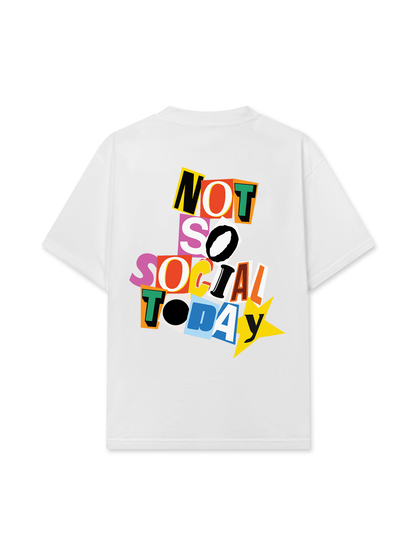 Áo Thun Relaxed Fit Not So Social Today Scrapped Notes