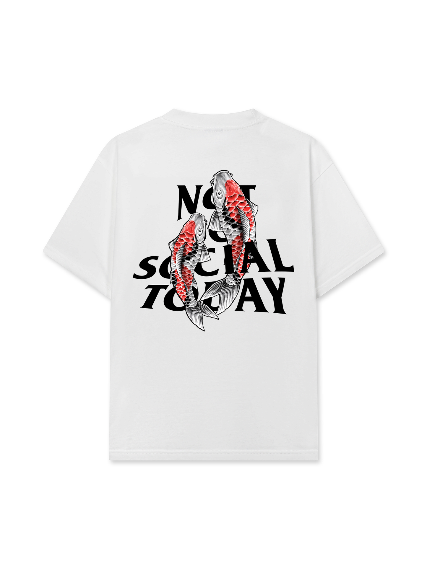 Áo Thun Relaxed Fit Not So Social Today Koi Harmony