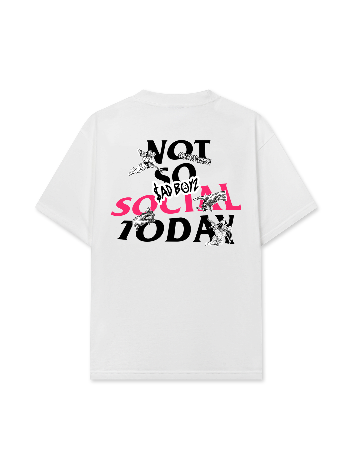 Áo Thun Relaxed Fit Not So Social Today Sad Boyz