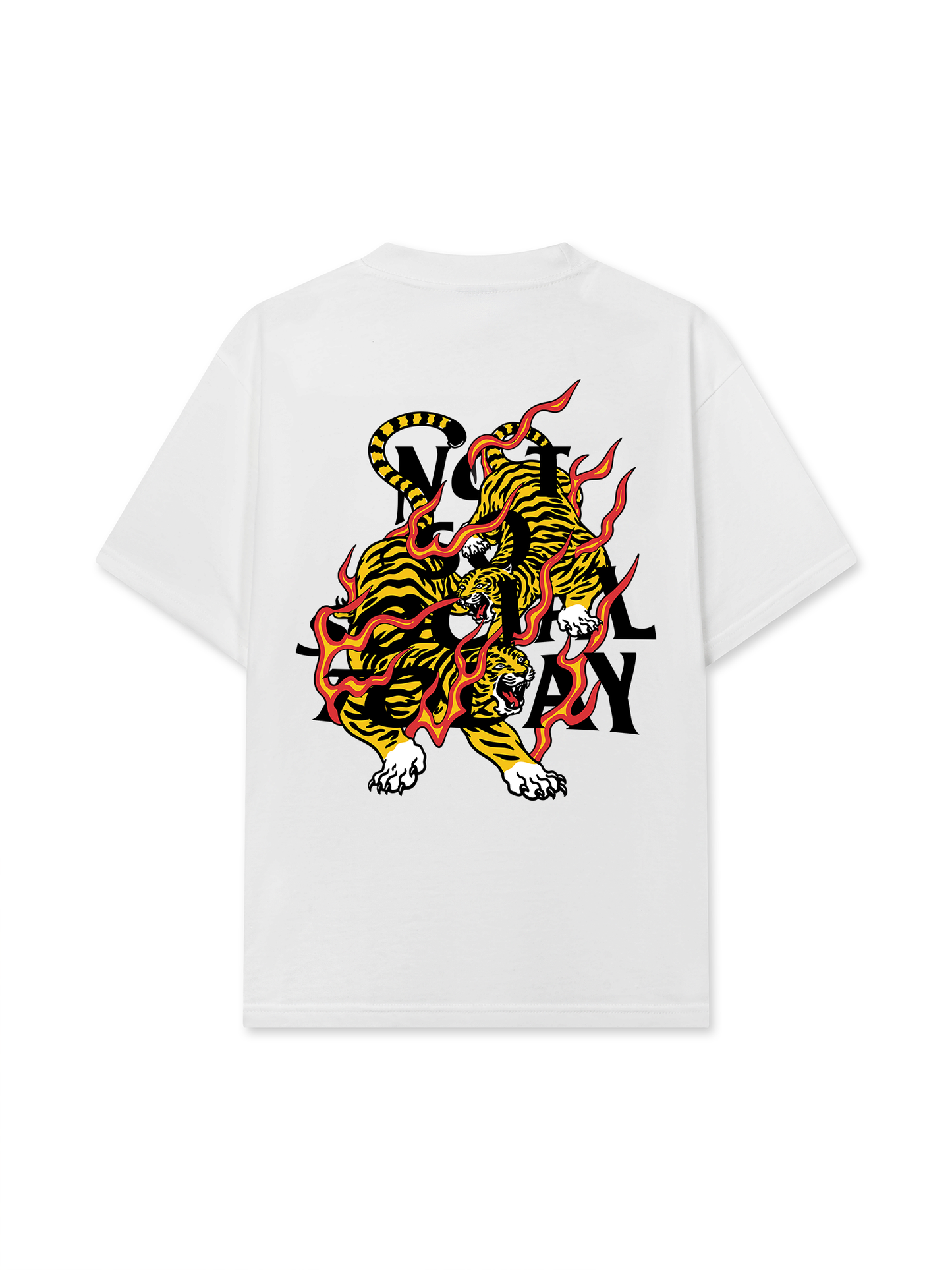 Áo Thun Relaxed Fit Not So Social Today Tiger Heat