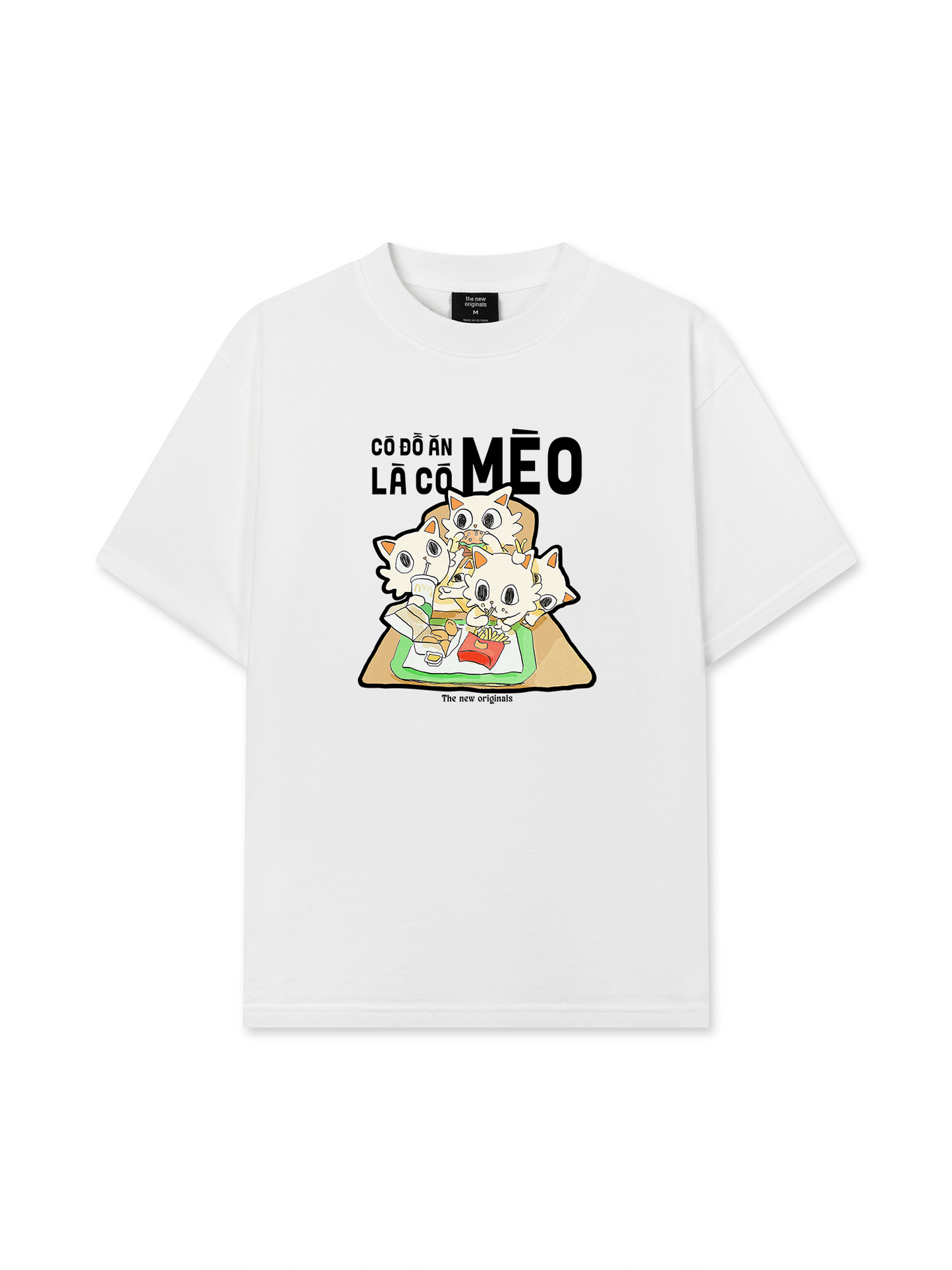 Áo Thun Relaxed Fit Hội Mèo Hăm Ăn