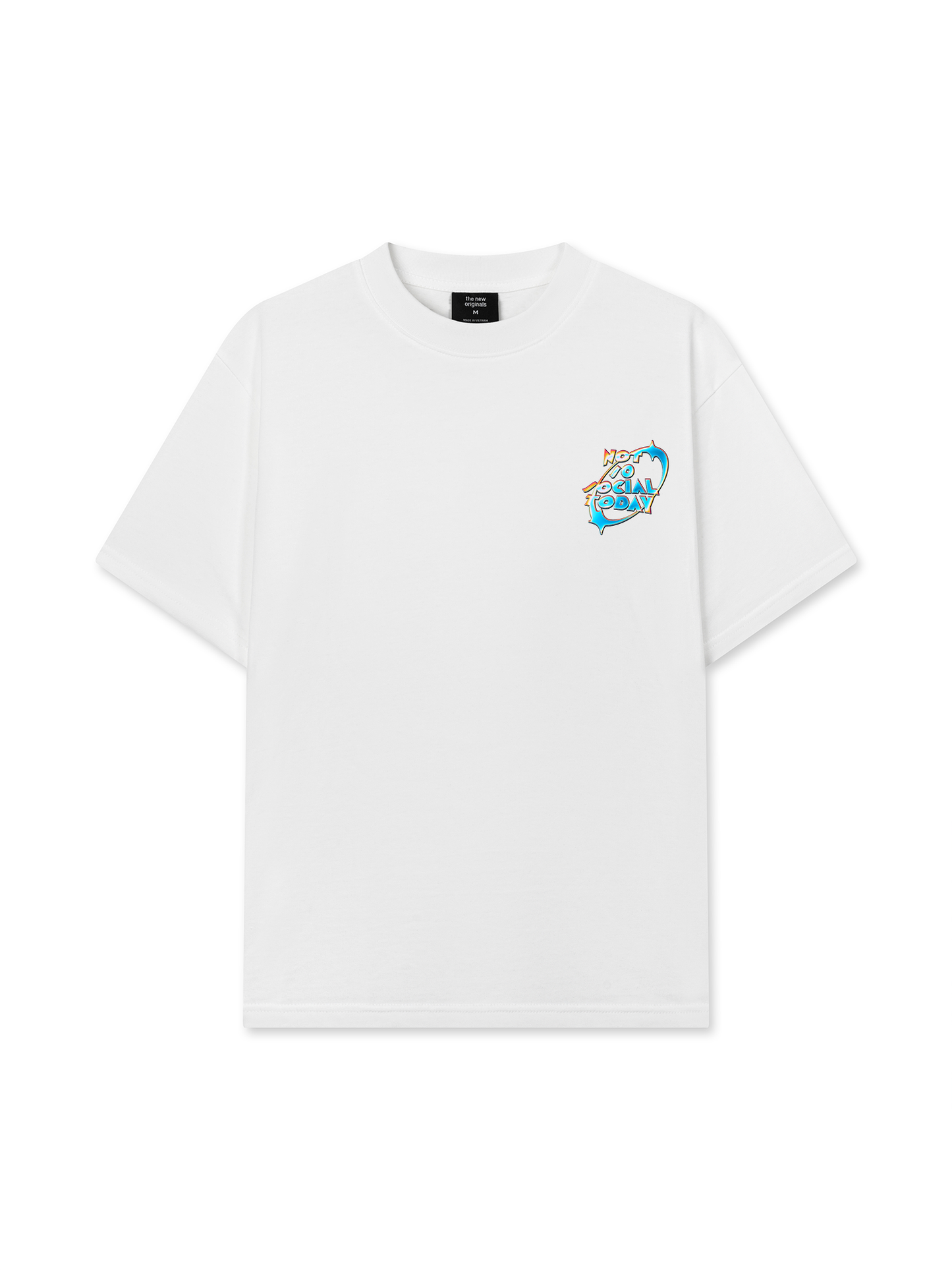 Áo Thun Relaxed Fit Not So Social Today Neon Holographic