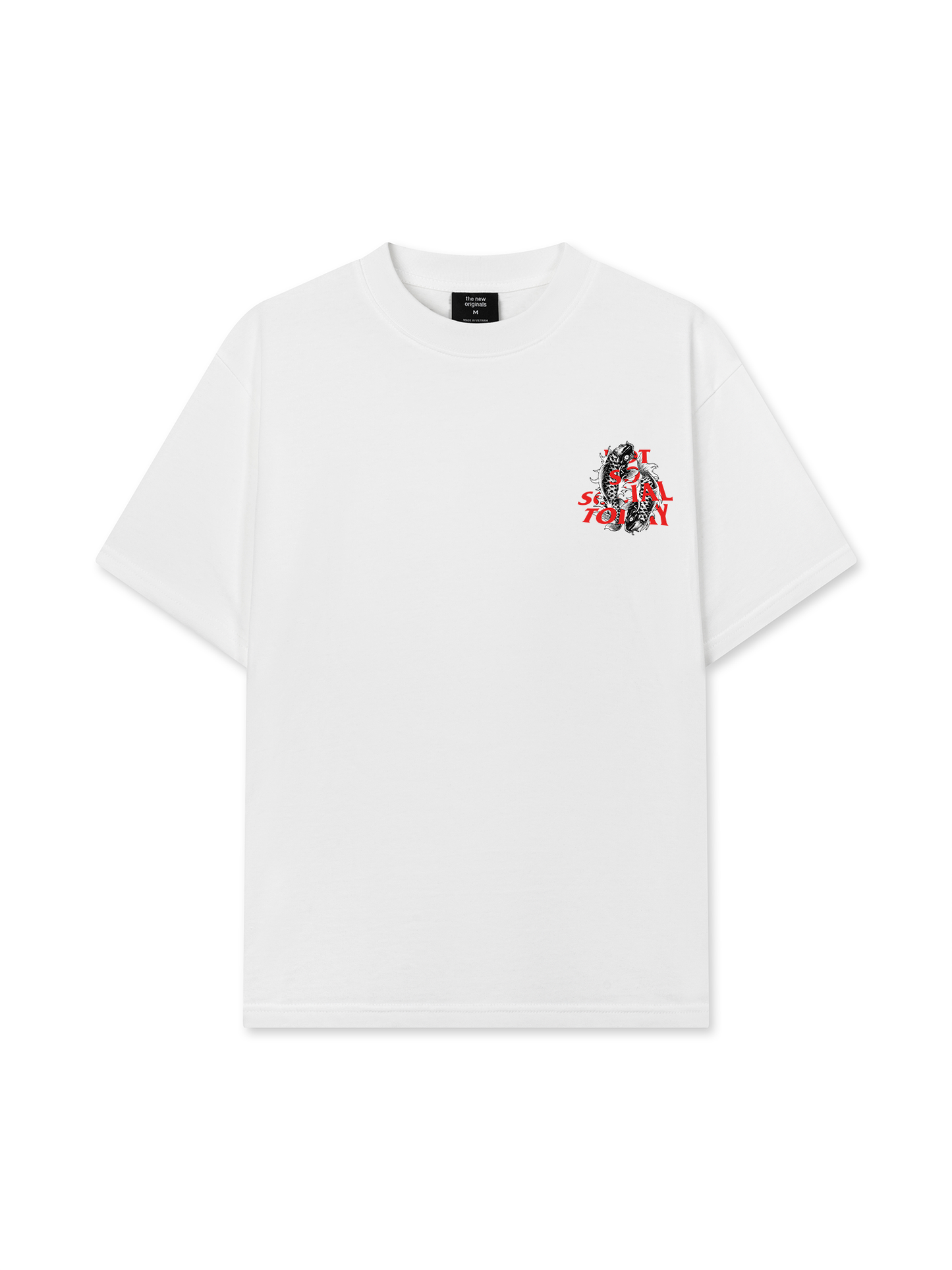 Áo Thun Relaxed Fit Not So Social Today Dark Koi Harmony