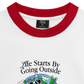 Áo Thun Ringer Relaxed Fit Life Starts By Going Outside