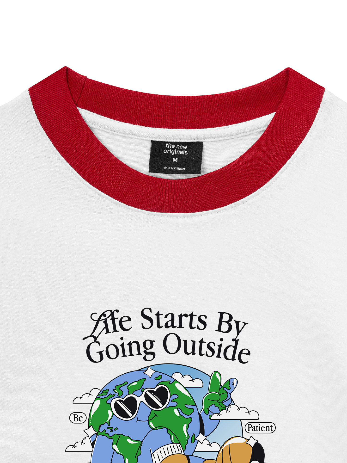 Áo Thun Ringer Relaxed Fit Life Starts By Going Outside