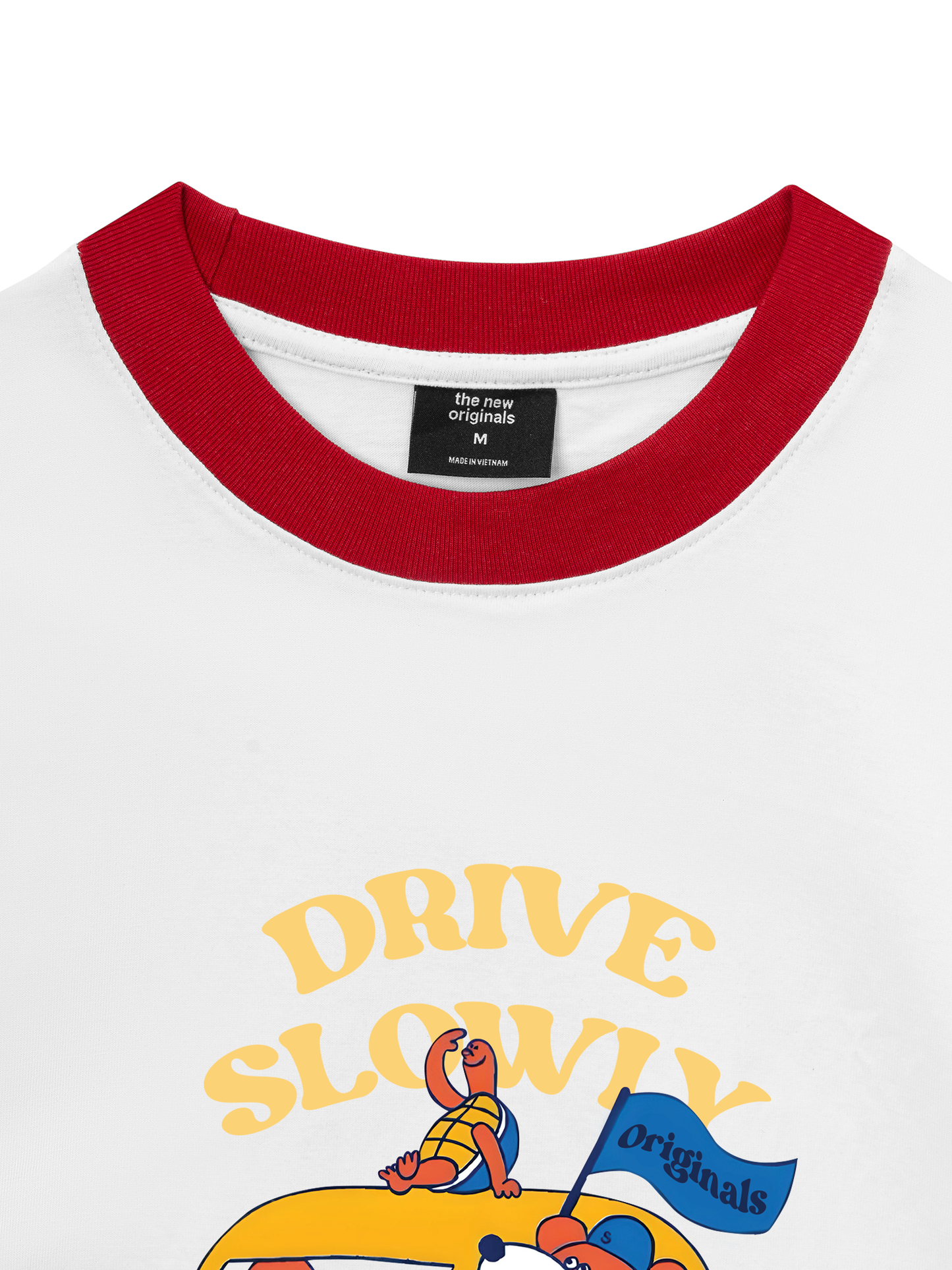 Áo Thun Ringer Relaxed Fit Drive Slowly_