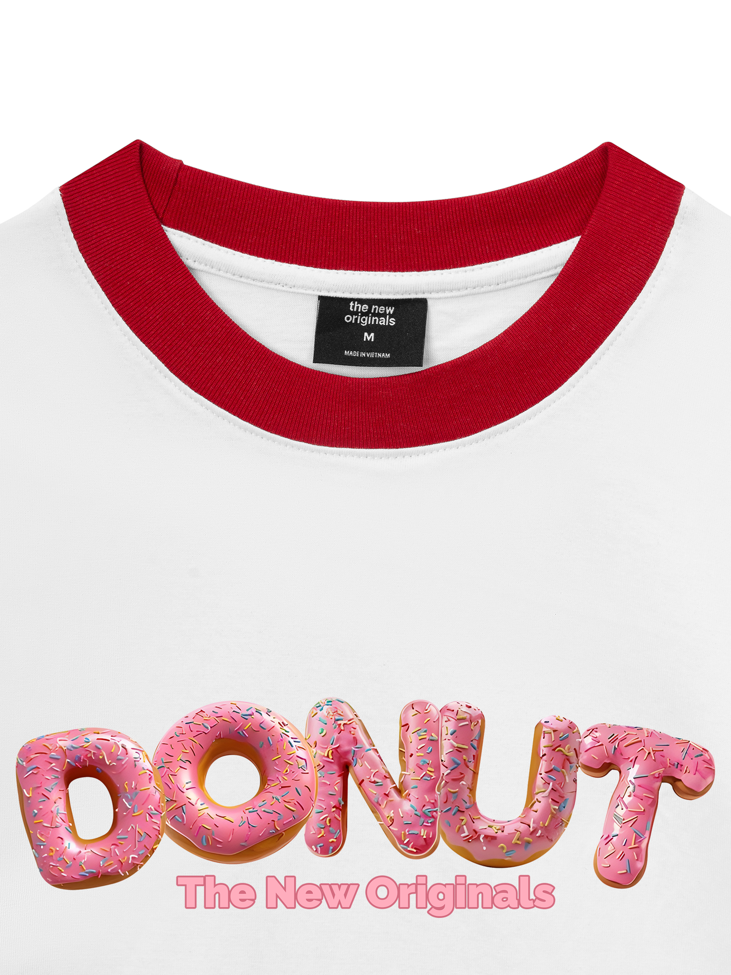 Áo Thun Ringer Relaxed Fit Foody Donut Sprinkles