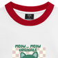 Áo Thun Ringer Relaxed Fit Animal Mood Meow Green Pink