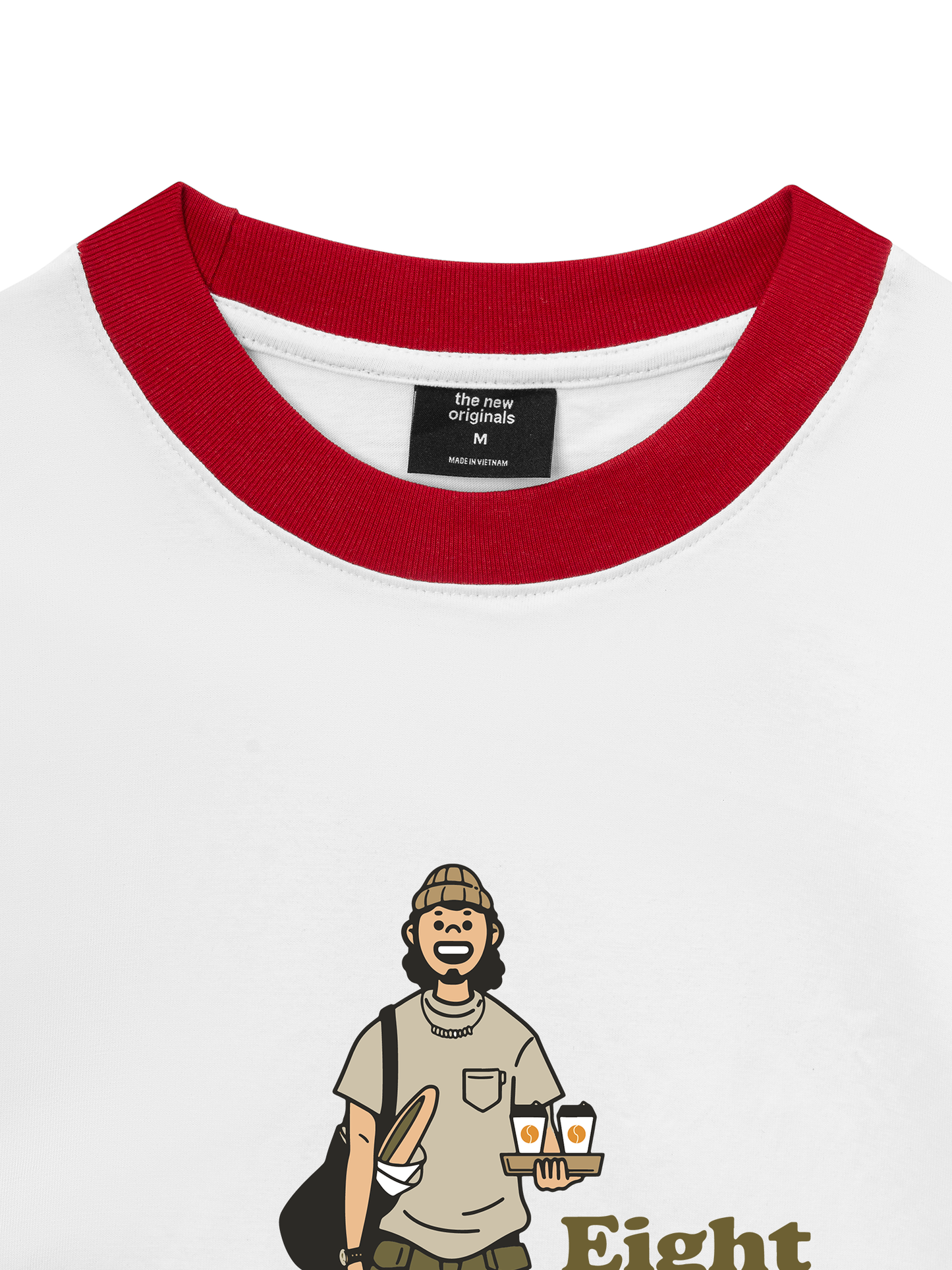 Áo Thun Ringer Relaxed Fit Go Out Coffee & Bread