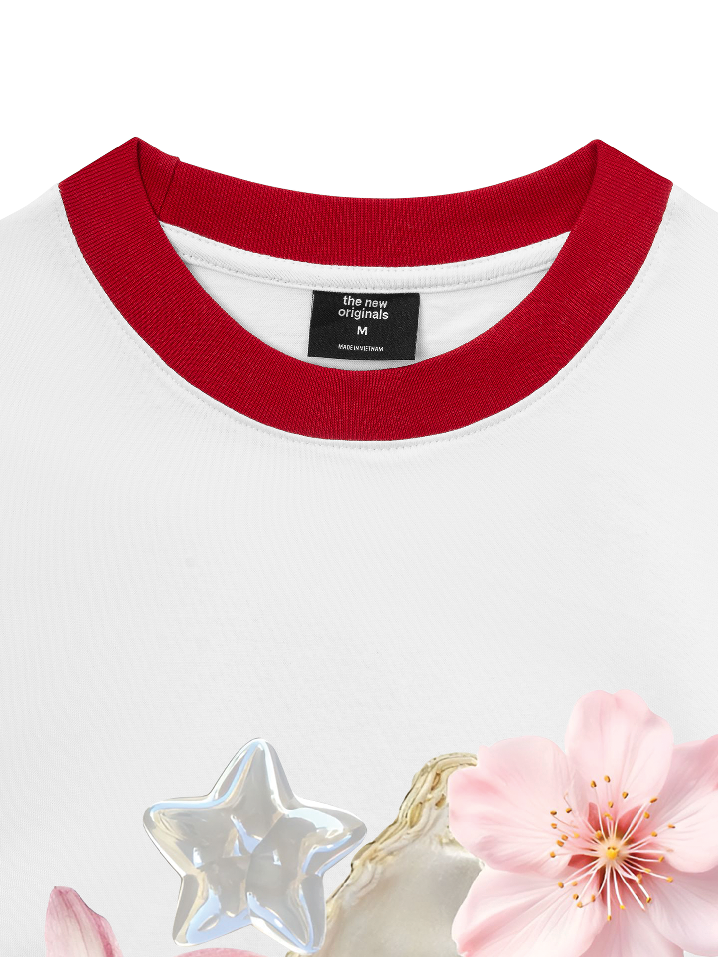 Áo Thun Ringer Relaxed Fit Pearl Bloom_