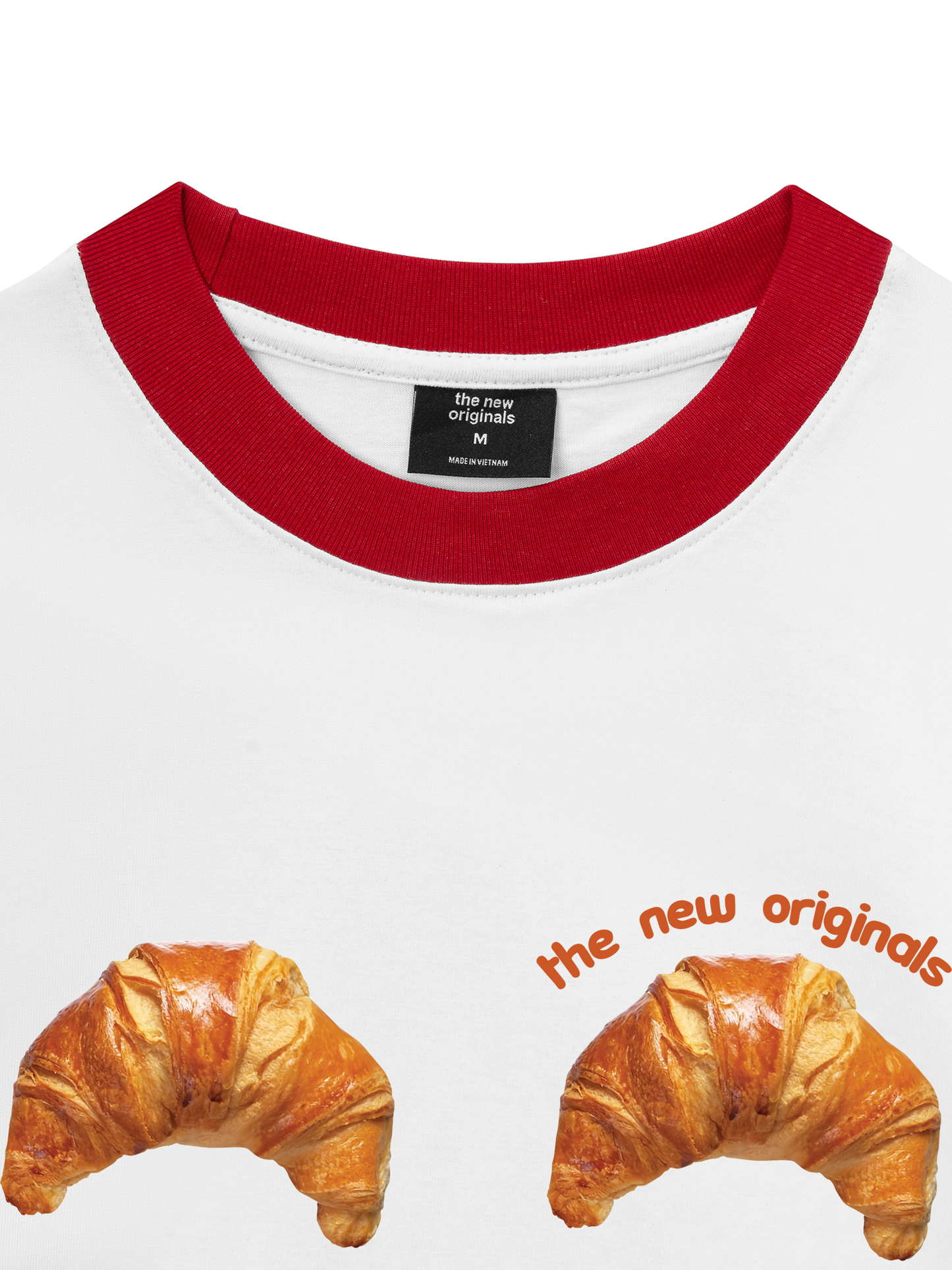 Áo Thun Ringer Relaxed Fit Croissant Quote