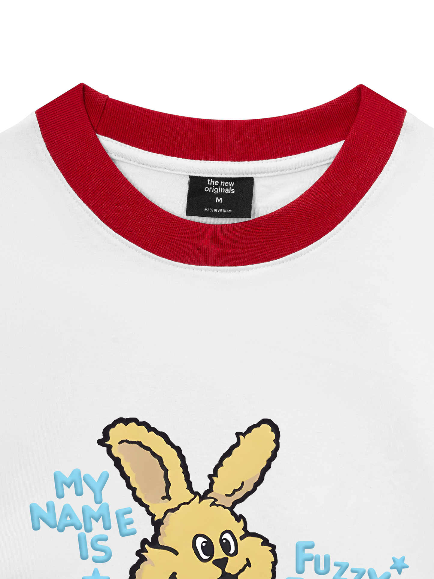 Áo Thun Ringer Relaxed Fit My Name Is Fuzzy Rabbit