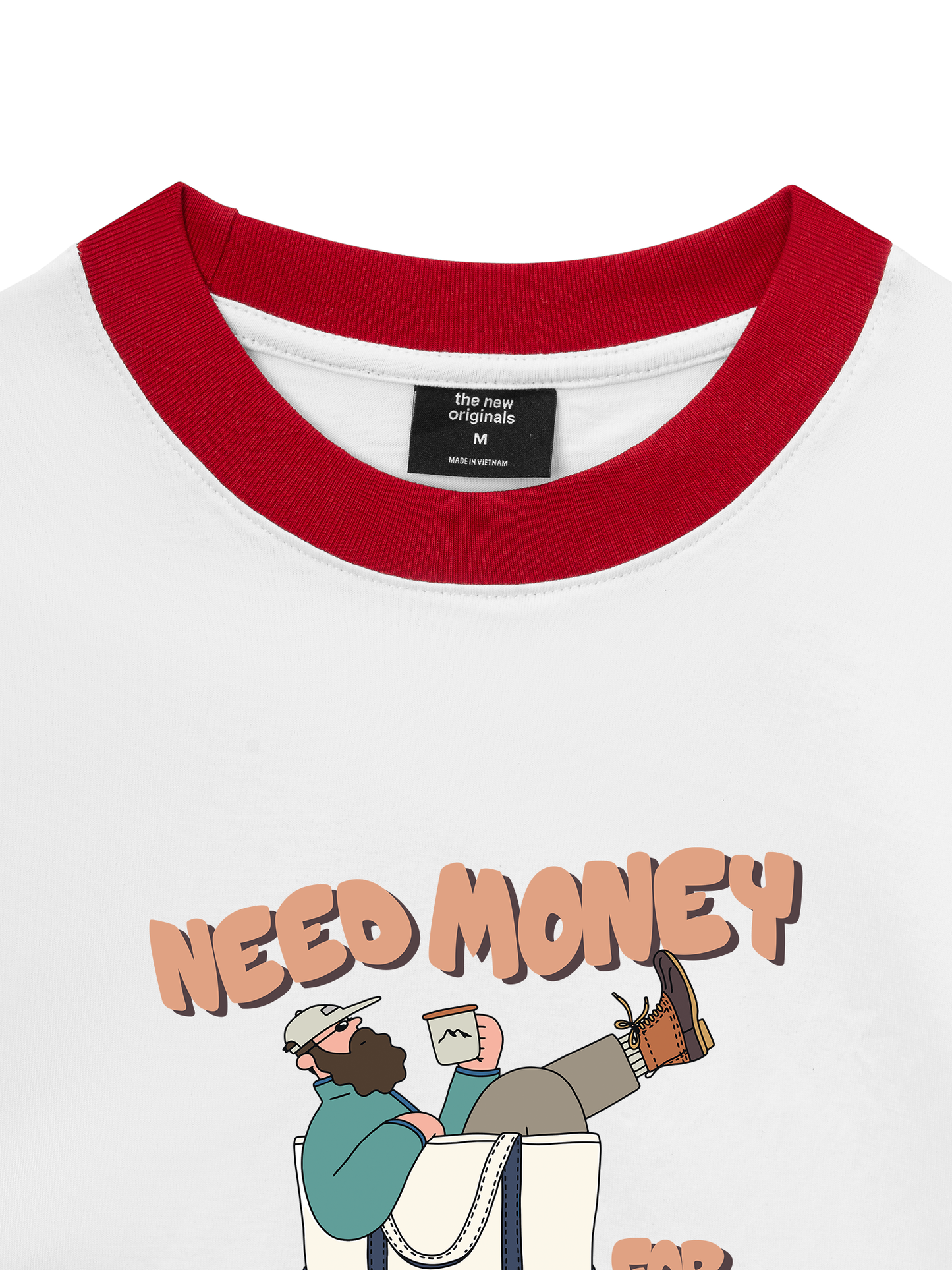 Áo Thun Ringer Relaxed Fit Weekend Need Money For Shopping