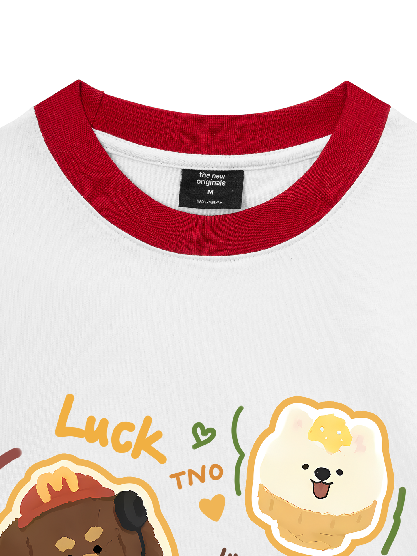 Áo Thun Ringer Relaxed Fit Sweet Pastry Cute Humburger