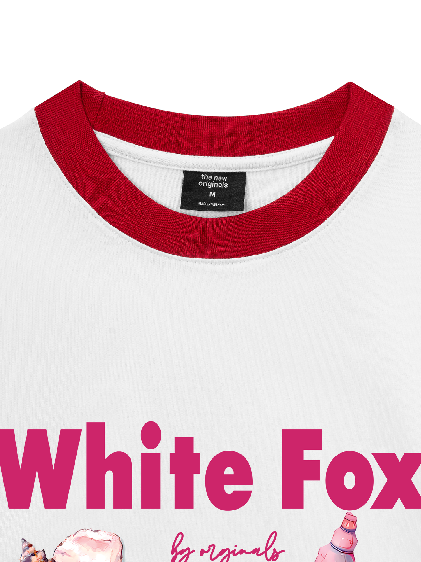 Áo Thun Ringer Relaxed Fit Ocean White Fox