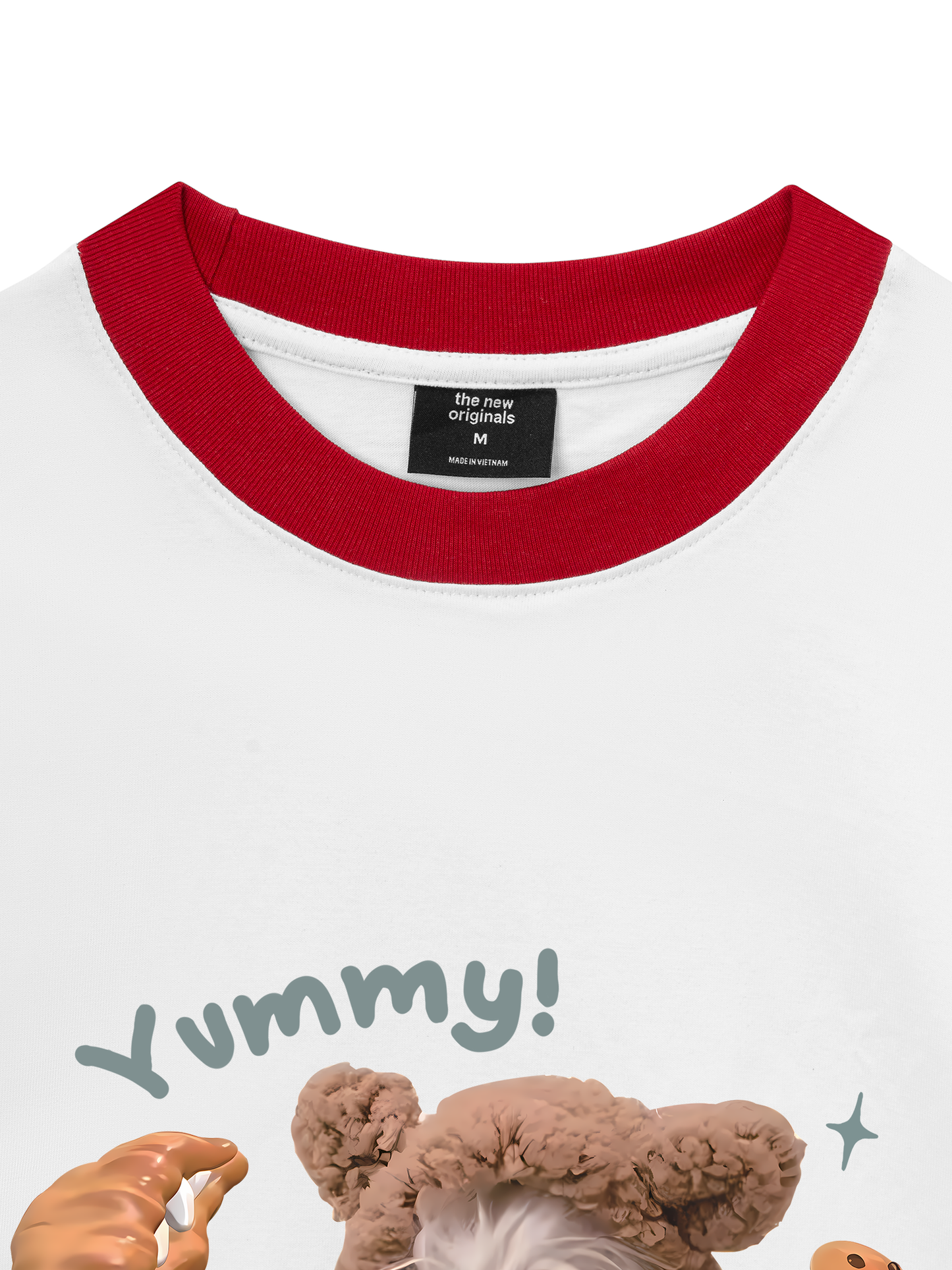 Áo Thun Ringer Relaxed Fit Cute Dog Yummy Cookie