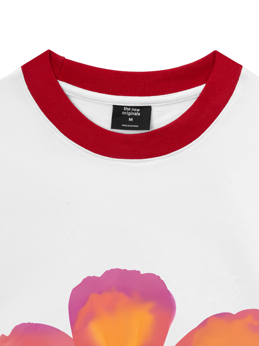 Áo Thun Ringer Relaxed Fit Summer Vibes Hawai Flower