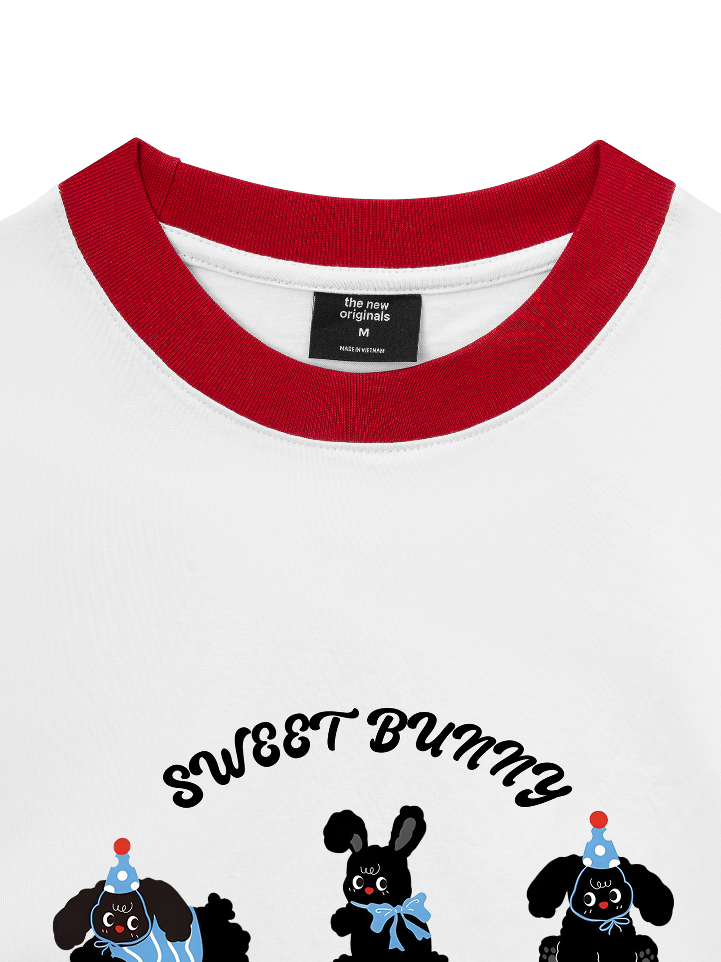 Áo Thun Ringer Relaxed Fit Sweet Bunny