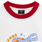 Áo Thun Ringer Relaxed Fit Sweet Pastry BLue Plaid Bow