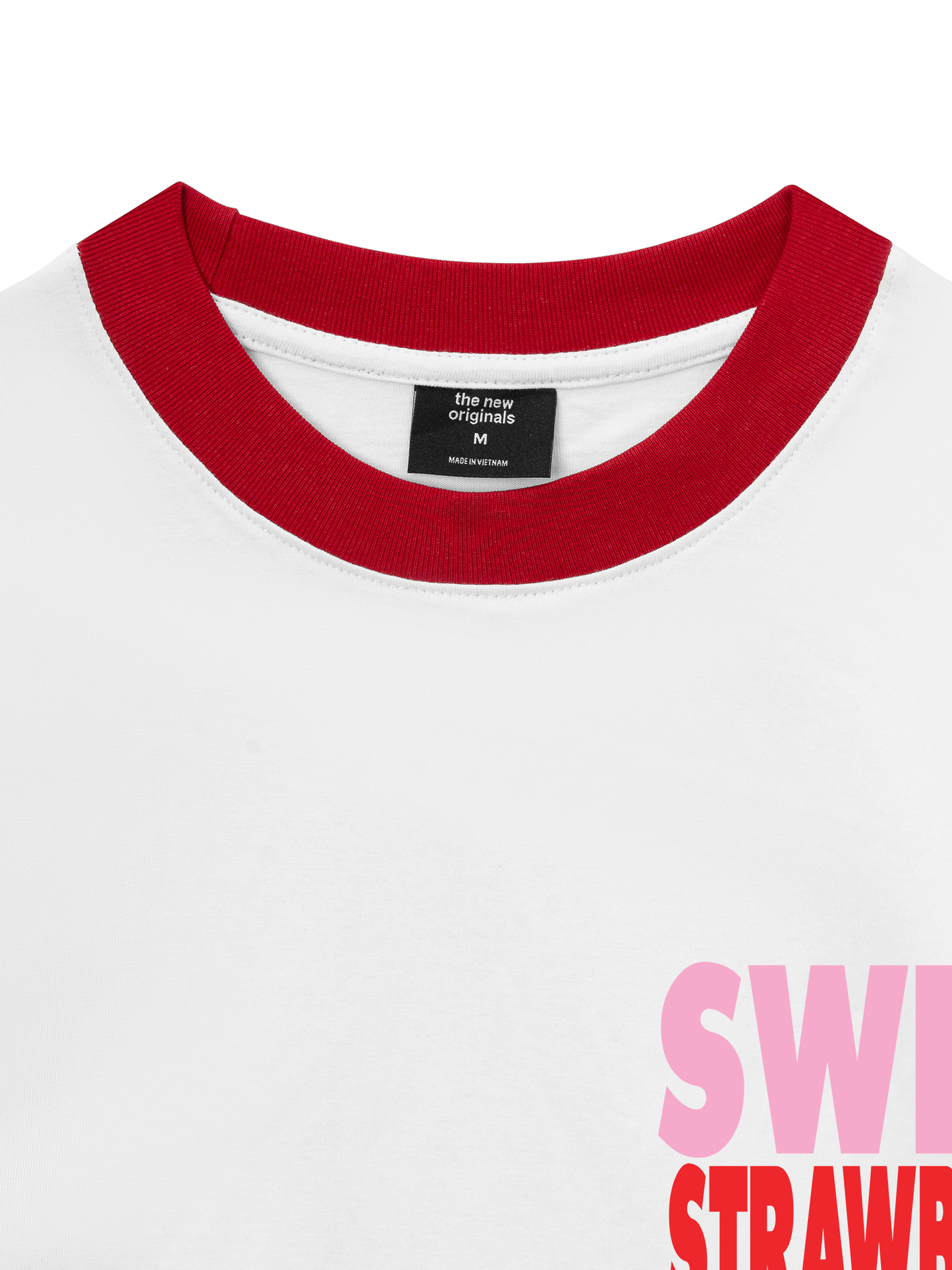 Áo Thun Ringer Relaxed Fit Summer Vibes Strawberry