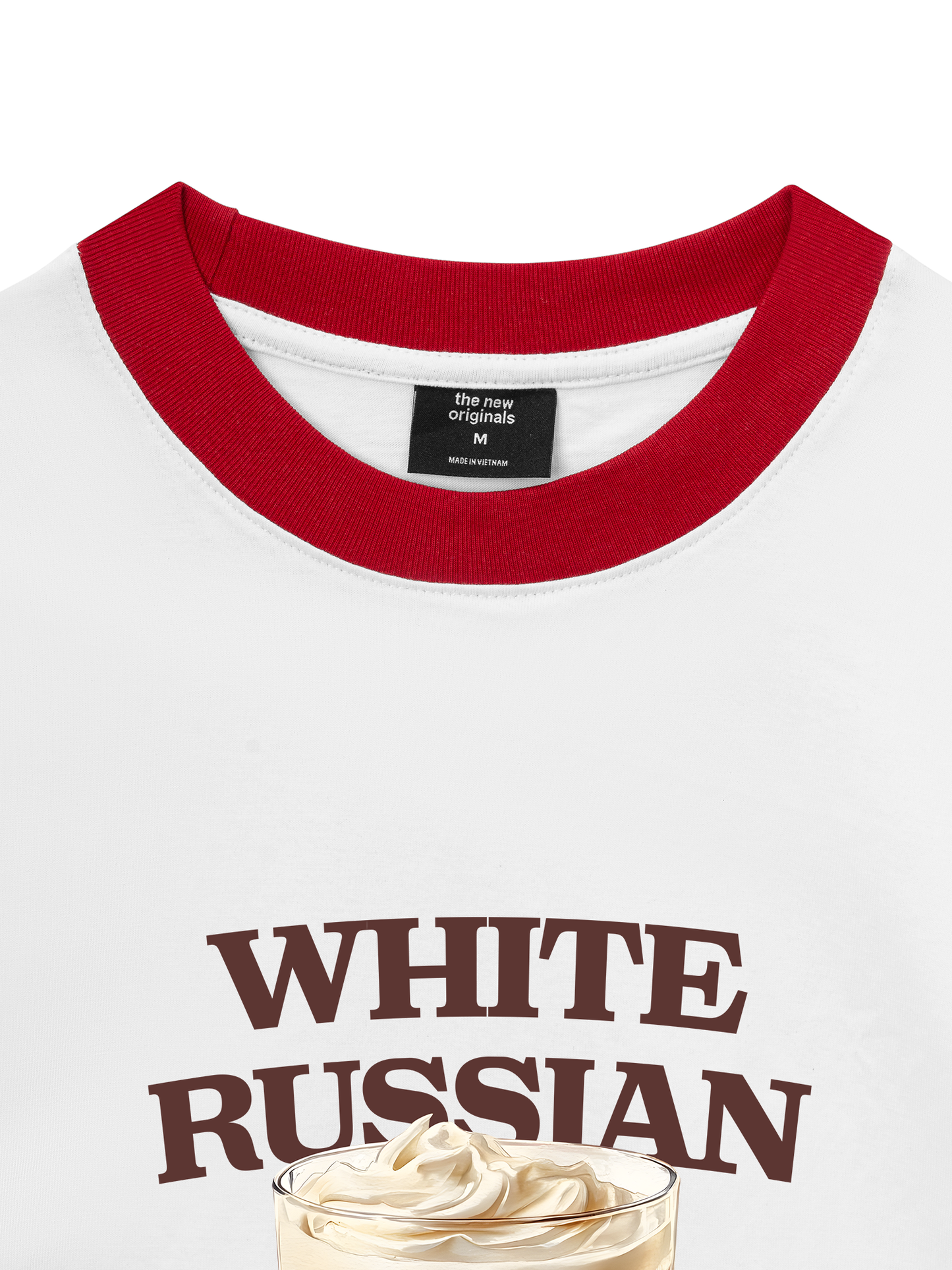 Áo Thun Ringer Relaxed Fit Fresh White Russian