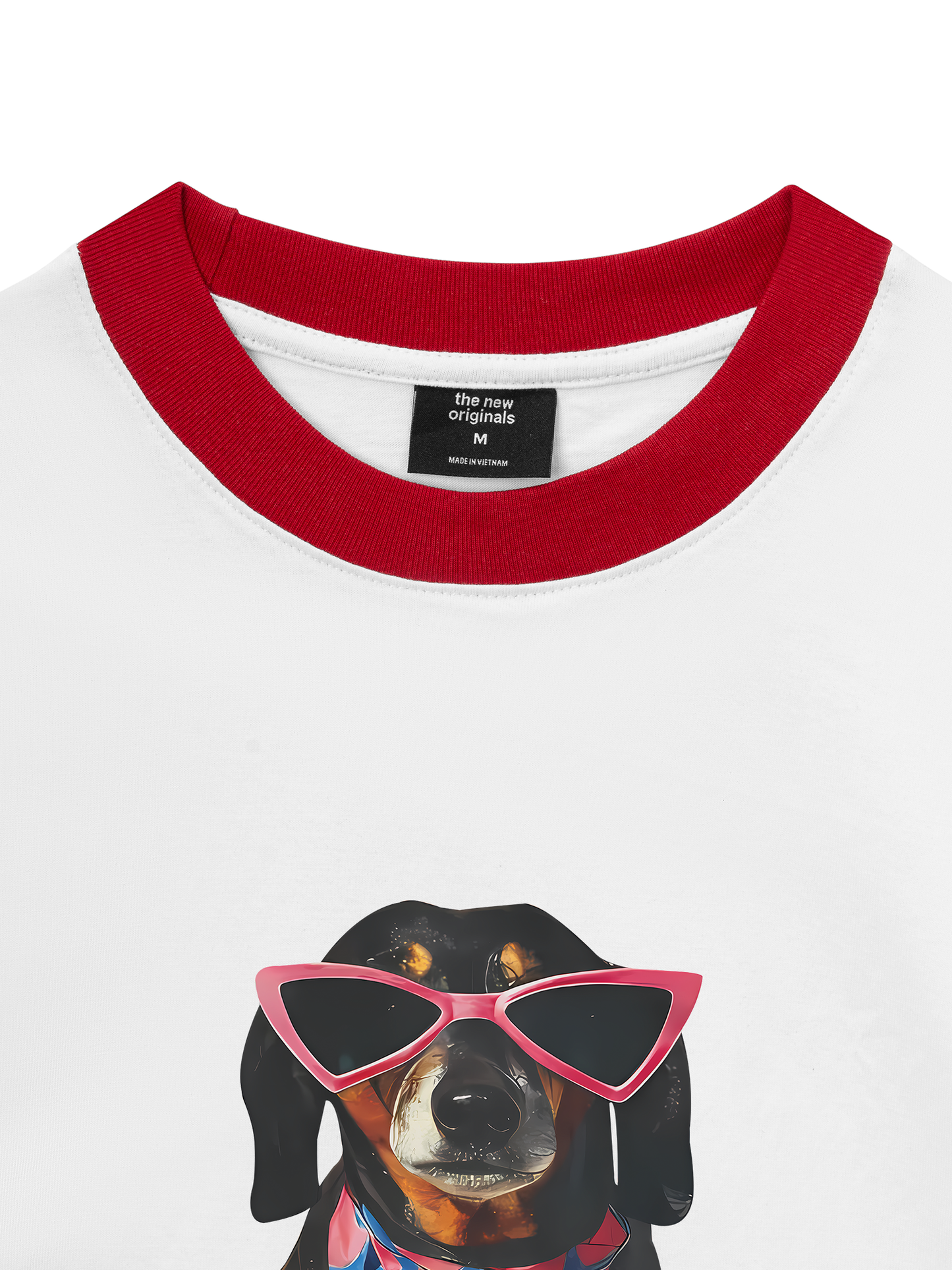 Áo Thun Ringer Relaxed Fit Animal Pink Glasses
