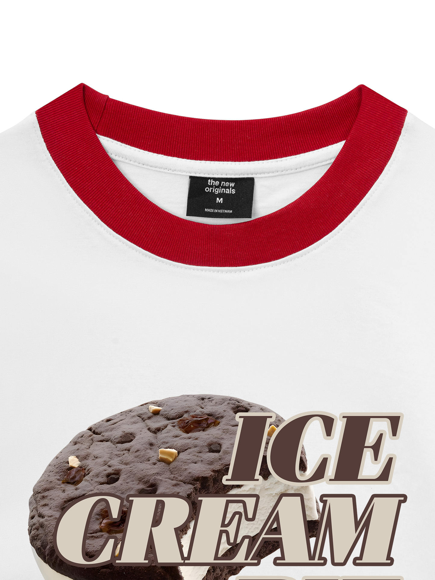 Áo Thun Ringer Relaxed Fit Foody Ice Cream Pie