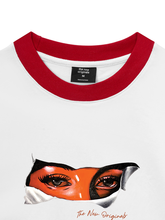 Áo Thun Ringer Relaxed Fit Virgin Mary Eye