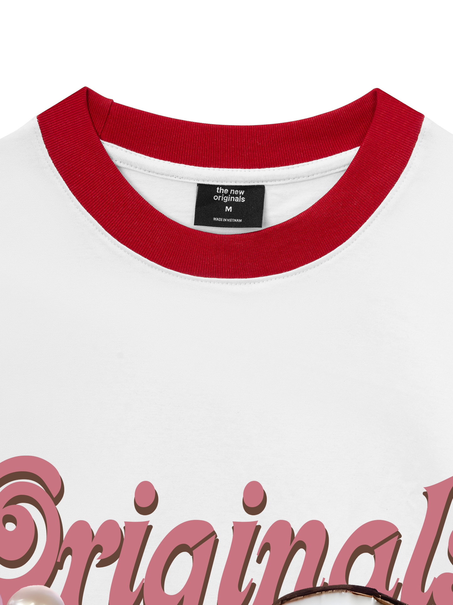 Áo Thun Ringer Relaxed Fit Summer Vibes Pink Girl Beachy