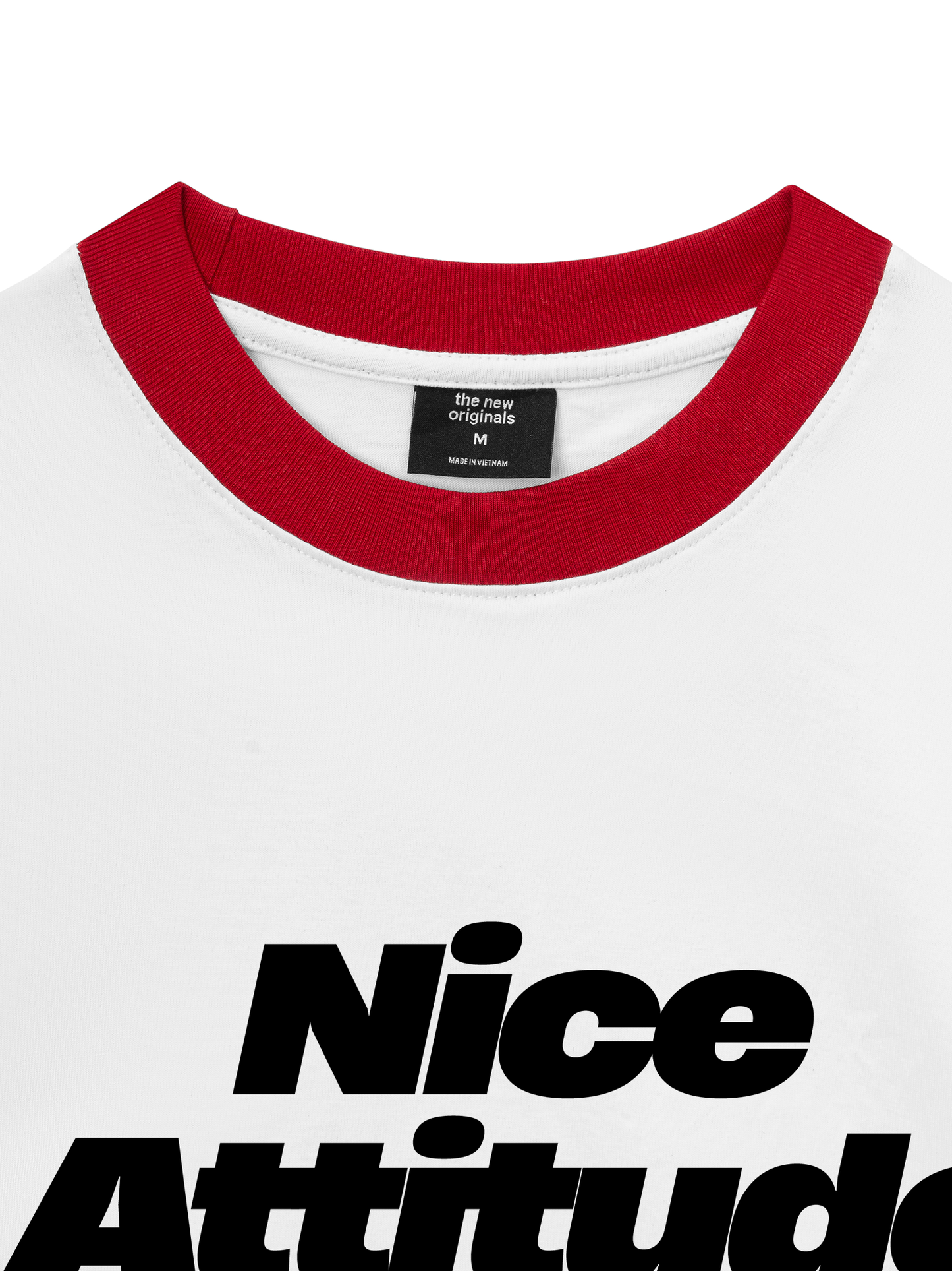 Áo Thun Ringer Relaxed Fit Life Vibe Nice Attitude